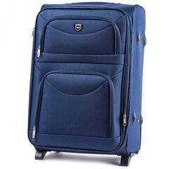 Большой чемодан Wings 6802, L, синий цена и информация | Чемоданы, дорожные сумки | pigu.lt