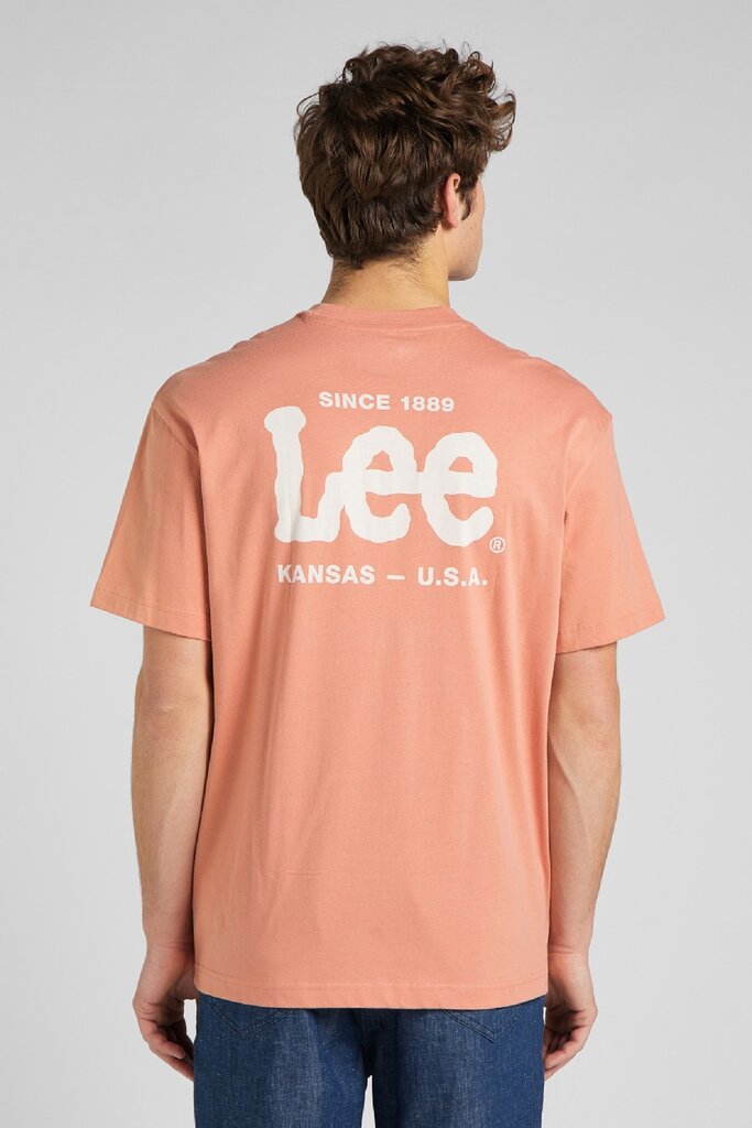 Marškinėliai vyrams Lee L65FFQUK, oranžiniai kaina ir informacija | Vyriški marškinėliai | pigu.lt