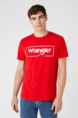 Marškinėliai vyrams Wrangler W7H3D3XWO, raudoni kaina ir informacija | Vyriški marškinėliai | pigu.lt