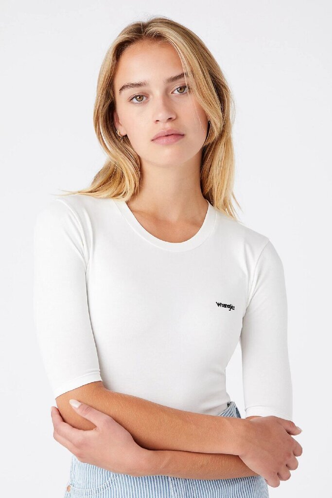 Marškinėliai moterims Wrangler W7S5EGW02, balti цена и информация | Marškinėliai moterims | pigu.lt