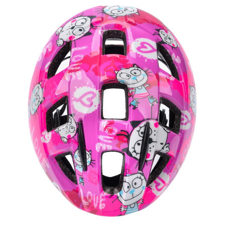 Vaikiškas dviračio šalmas Meteor PNY11 Cats, rožinis kaina ir informacija | Šalmai | pigu.lt