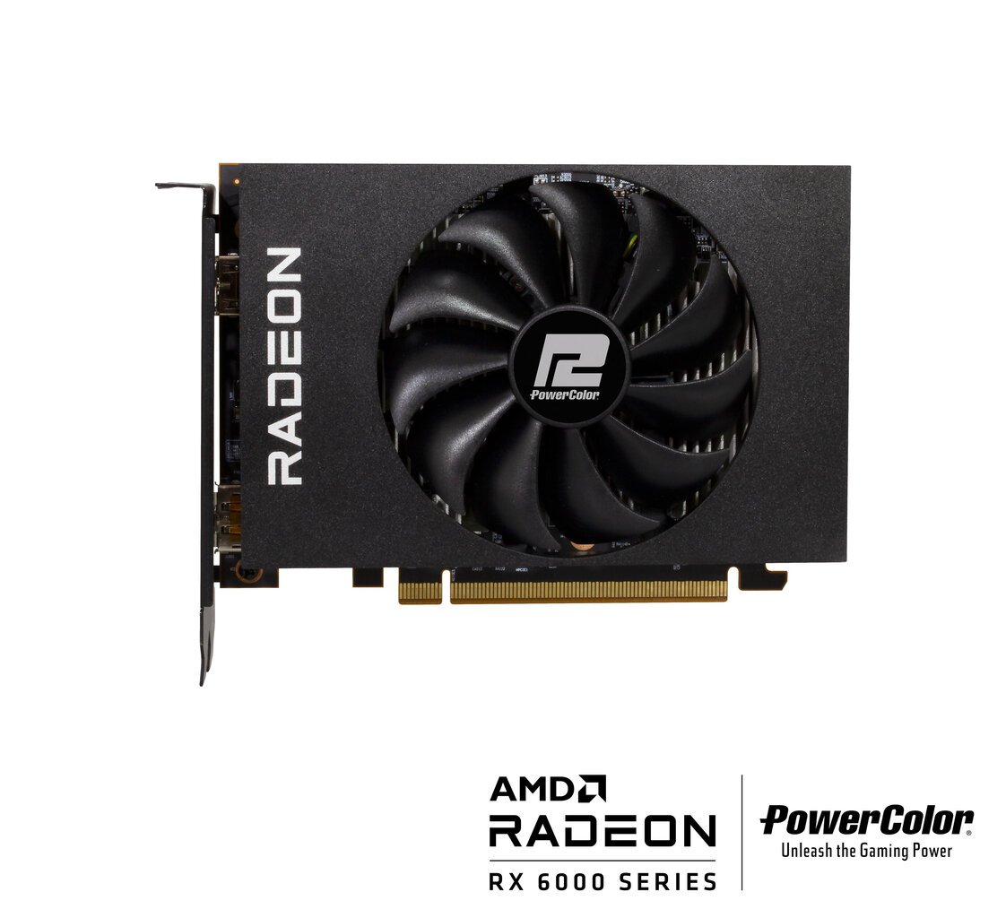 PowerColor AXRX 6400 4GBD6-DH graphics card AMD Radeon RX 6400 4 GB GDDR6 kaina ir informacija | Vaizdo plokštės (GPU) | pigu.lt