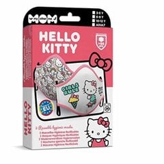 Higieninė daugkartinio naudojimo kaukė Hello Kitty Suaugusiems ( 2 vnt.) kaina ir informacija | Pirmoji pagalba | pigu.lt