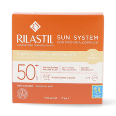 Компактная пудра для лица с эффектом загара Rilastil Sun System Бежевый Spf 50+ (10 г) цена и информация | Пудры, базы под макияж | pigu.lt