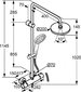 Kludi dušo komplektas Zenta dual shower system 6609505-00, sidabrinė kaina ir informacija | Maišytuvų ir dušų priedai | pigu.lt