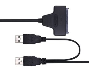 Adapteris SATA SSD HDD 2x USB 2.0 kaina ir informacija | Adapteriai, USB šakotuvai | pigu.lt