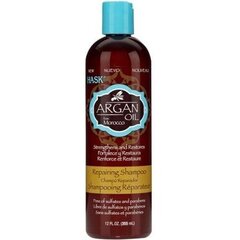 Maitinamasis šampūnas Hask argan oil repairing shampoo, 355 ml kaina ir informacija | Šampūnai | pigu.lt