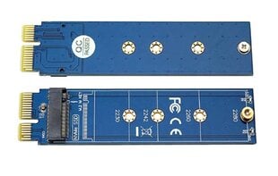 Adapteris PCI-e x1 į M.2 NVMe SSD kaina ir informacija | Adapteriai, USB šakotuvai | pigu.lt