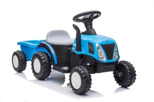 Elektromobilis traktorius su priekaba A009, mėlynas kaina ir informacija | Elektromobiliai vaikams | pigu.lt