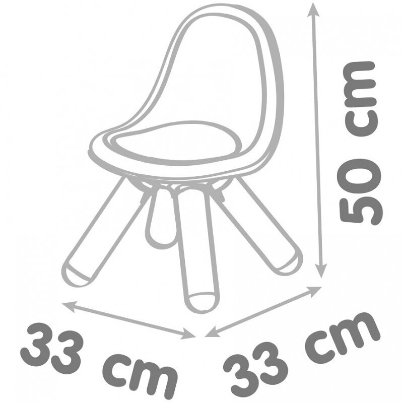 SMOBY Baltos ir mėlynos spalvos kambario sodo kėdė su atlošu kaina ir informacija | Vaikiškos kėdutės ir staliukai | pigu.lt
