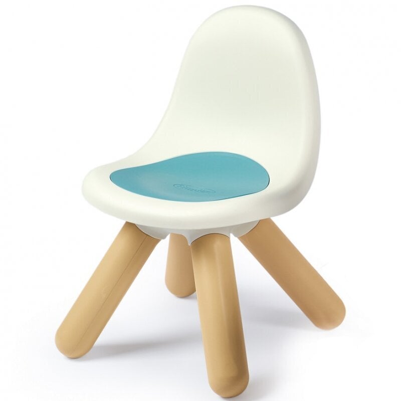Vaikiška kėdutė Smoby su atlošu, balta / mėlyna kaina ir informacija | Vaikiškos kėdutės ir staliukai | pigu.lt