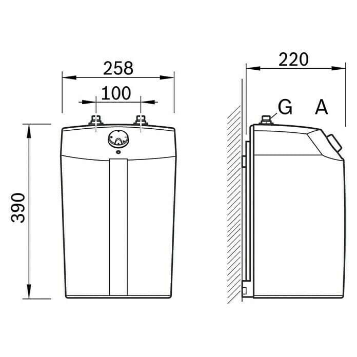 Neslėginis boileris po praustuvu Bosch Tronic 5 l kaina ir informacija | Vandens šildytuvai | pigu.lt