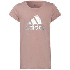 Adidas marškinėliai mergaitėms Dance Metallic Print Tee Jr H57220 цена и информация | Футболка для девочек | pigu.lt