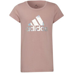 Adidas marškinėliai mergaitėms Dance Metallic Print Tee Jr H57220 цена и информация | Рубашки для девочек | pigu.lt