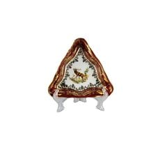 Porcelianinis trikampis serviravimo dubuo „Medžioklė“ (elnias) iš Queens Crown, raudonos spalvos Dydis 16,5 cm. kaina ir informacija | Indai, lėkštės, pietų servizai | pigu.lt