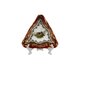 Porcelianinis trikampis serviravimo dubuo "Medžioklė" (zuikis), raudonos spalvos iš Queens Crown. Dydis 20 cm. цена и информация | Indai, lėkštės, pietų servizai | pigu.lt