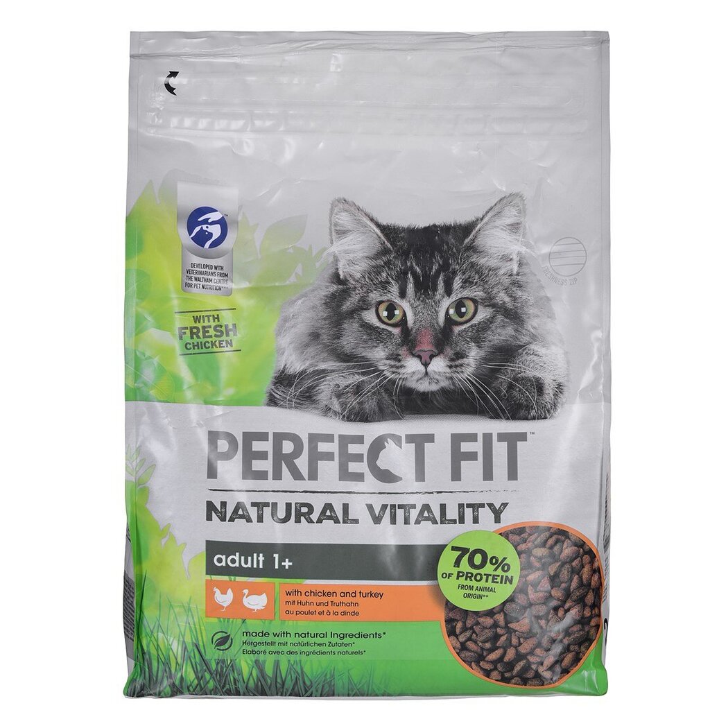 Perfect Fit Natural Vitality su paukštiena, 2.4 kg цена и информация | Sausas maistas katėms | pigu.lt