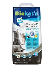 Сжимающийся наполнитель для кошек Biokat's Diamond Care Multicat fresh, 8 л цена и информация | Наполнители для кошачьих туалетов | pigu.lt