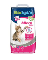 Сжимающийся наполнитель для кошек Biokat's Micro Fresh 14 л цена и информация | Наполнители для кошачьих туалетов | pigu.lt