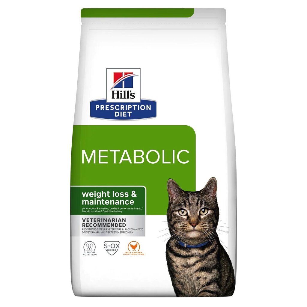 Hill's Prescription Diet Feline Metabolic su vištiena, 3 kg kaina ir informacija | Sausas maistas katėms | pigu.lt