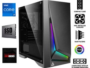 Mdata Gamer i7-4790 8GB 960GB SSD 1TB HDD RX580 4GB Windows 10 Pro kaina ir informacija | Stacionarūs kompiuteriai | pigu.lt