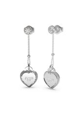 Auskarai Guess Fine Heart kristalais JUBE01425JWRHT / U kaina ir informacija | Auskarai | pigu.lt