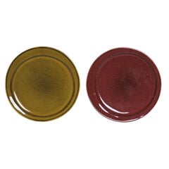 Мелкая тарелка DKD Home Decor Керамика (21.4 x 21.4 x 2 cm) (2 шт) цена и информация | Посуда, тарелки, обеденные сервизы | pigu.lt