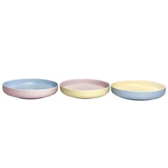 Мелкая тарелка DKD Home Decor Bone China (19 x 19 x 3 см) (3 шт.) цена и информация | Посуда, тарелки, обеденные сервизы | pigu.lt