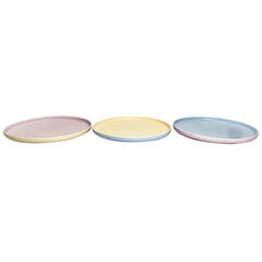 Мелкая тарелка DKD Home Decor Фарфор Bone China (3 шт) (26 x 26 x 2 cm) цена и информация | Посуда, тарелки, обеденные сервизы | pigu.lt