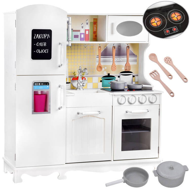 Medinė virtuvėlė su orkaite ir šaldytuvu цена и информация | Žaislai mergaitėms | pigu.lt