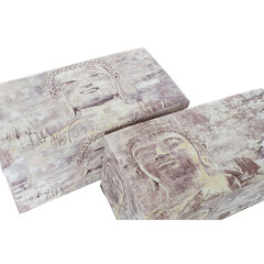 Universali dėžė DKD Home Decor Rusvai gelsva Buda Poliuretanas (71.5 x 35 x 36 cm) (2 pcs) kaina ir informacija | Daiktadėžės | pigu.lt