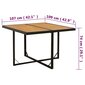 vidaXL Sodo stalas, juodas, 109x107x74cm, poliratanas ir akacija kaina ir informacija | Lauko stalai, staliukai | pigu.lt