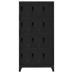 vidaXL Persirengimo spintelė, juodos spalvos, 90x45x180cm, plienas цена и информация | Шкафчики в гостиную | pigu.lt