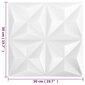 3D sienų plokštės, 12vnt., origami baltos, 50x50cm, 3m² kaina ir informacija |  Lubų, sienų dekoro elementai | pigu.lt