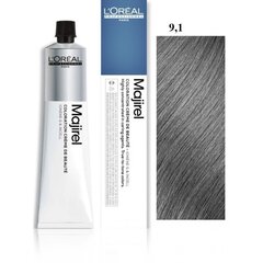 Ilgalaikiai profesionalūs plaukų dažai L'oreal Professionnel Majirel Cool Inforced, 9,1 Very Light Ash Blonde, 50 ml kaina ir informacija | Plaukų dažai | pigu.lt