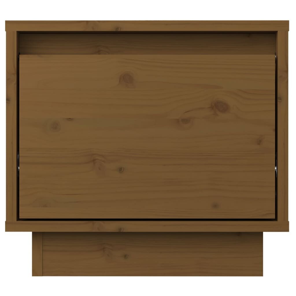 vidaXL Naktinės spintelės, 2vnt., medaus rudos, 35x34x32cm, pušis kaina ir informacija | Spintelės prie lovos | pigu.lt