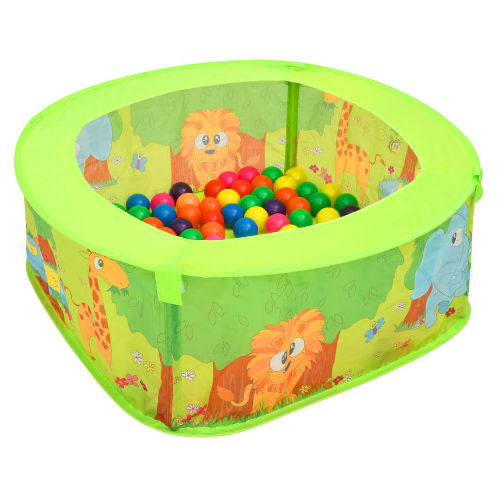 Kamuoliukų baseinas su 50 kamuoliukų vaikams, 75x75x32cm kaina ir informacija | Žaislai kūdikiams | pigu.lt