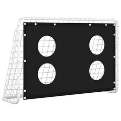 Futbolo vartai vidaXL su treniruočių siena, 184x61x122cm, цена и информация | Футбольные ворота и сетки | pigu.lt