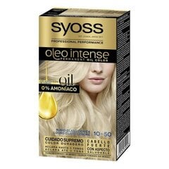 Ilgalaikiai plaukų dažai Syoss Olio Intense, Nº 10,50 Švelni pelenų blondinė, 5 vnt kaina ir informacija | Plaukų dažai | pigu.lt