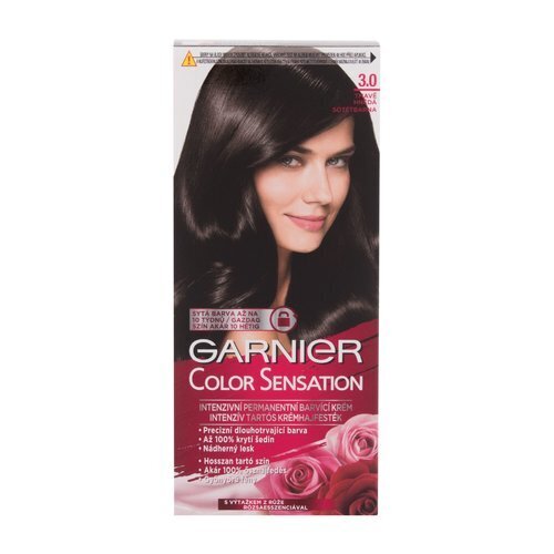 Plaukų dažai Garnier Color Sensation 3, 0 Prestige brown, 40ml kaina ir informacija | Plaukų dažai | pigu.lt