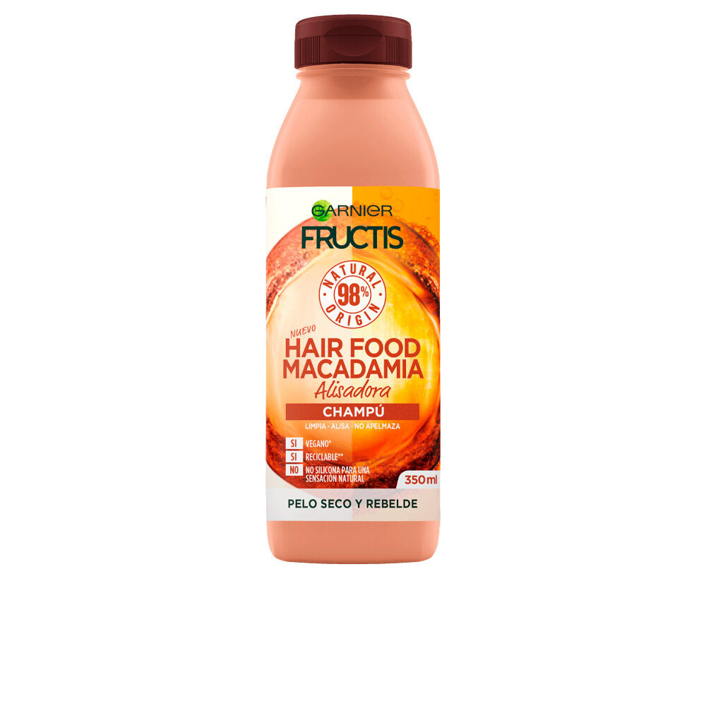 Tiesinantis šampūnas Garnier fructis hair food macadamia, 350 ml kaina ir informacija | Šampūnai | pigu.lt