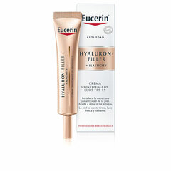 Крем для области вокруг глаз Eucerin Hyaluron-Filler SPF15, 15 мл цена и информация | Сыворотки, кремы для век | pigu.lt