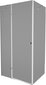 Dušo kabina Mexen Roma su padėklu ir sifonu, Graphite+White/Chrome, 120x70,80,90,100 cm цена и информация | Dušo kabinos | pigu.lt