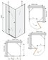Dušo kabina Mexen Roma su padėklu ir sifonu, Graphite+White/Chrome, 120x70,80,90,100 cm цена и информация | Dušo kabinos | pigu.lt