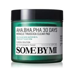 Отшелушивающие подушечки Some BY MI AHA-BHA-PHA 30 Days Miracle Truecica Clear Pad 70 шт. цена и информация | Средства для очищения лица | pigu.lt