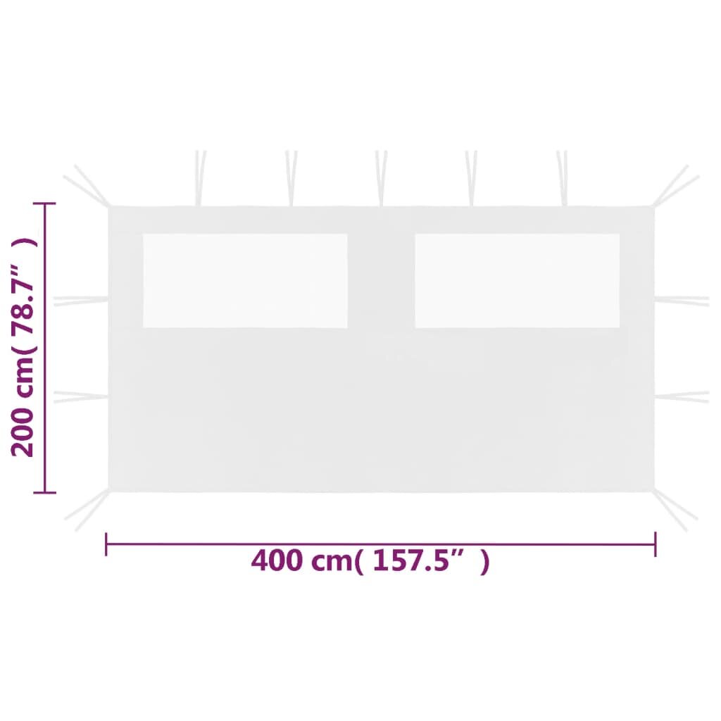 Sodo stogelis 4x2 m baltas, 315313 kaina ir informacija | Pavėsinės | pigu.lt