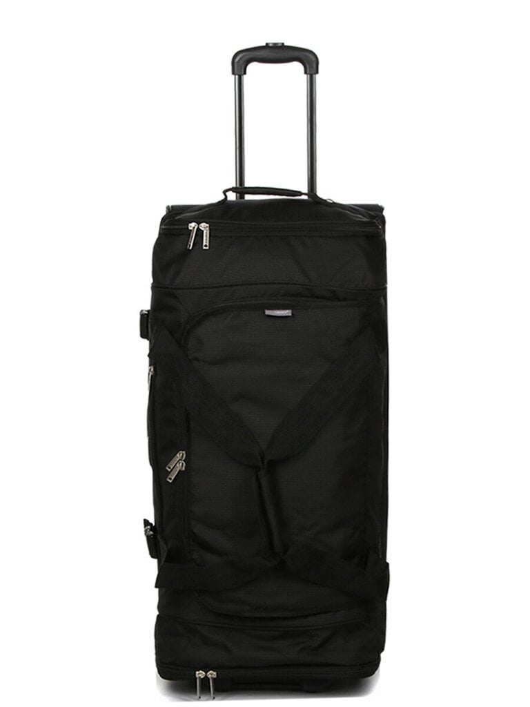 Dviejų dalių kelioninis krepšys su ratukais Airtex, 117 L, juodas, 819/80 kaina ir informacija | Lagaminai, kelioniniai krepšiai | pigu.lt