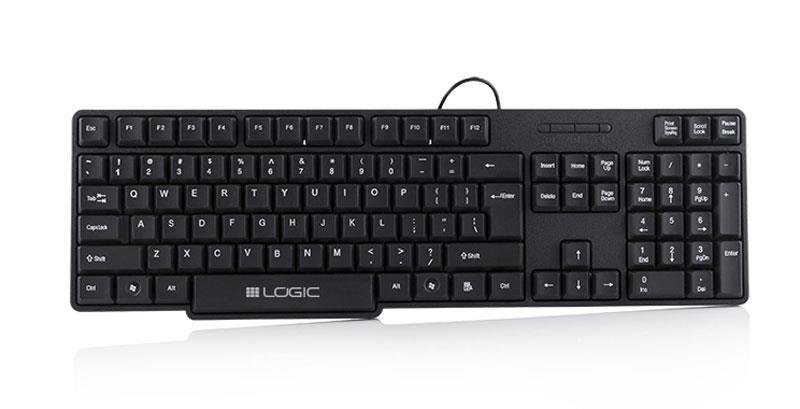 Klaviatūra Logic LK-12, EN, juoda kaina ir informacija | Klaviatūros | pigu.lt