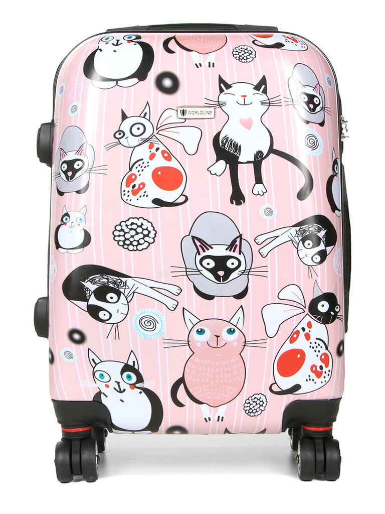 Airtex lagaminas "Pink cat", 44 L, 809/20 kaina ir informacija | Lagaminai, kelioniniai krepšiai | pigu.lt