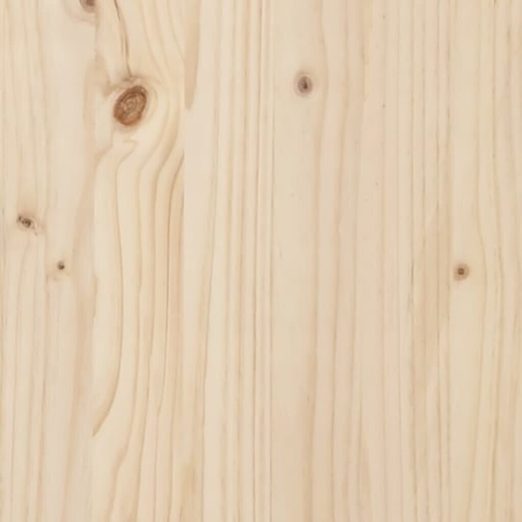 vidaXL Lovos rėmas, 90x190cm, pušies medienos masyvas, vienvietis kaina ir informacija | Lovos | pigu.lt